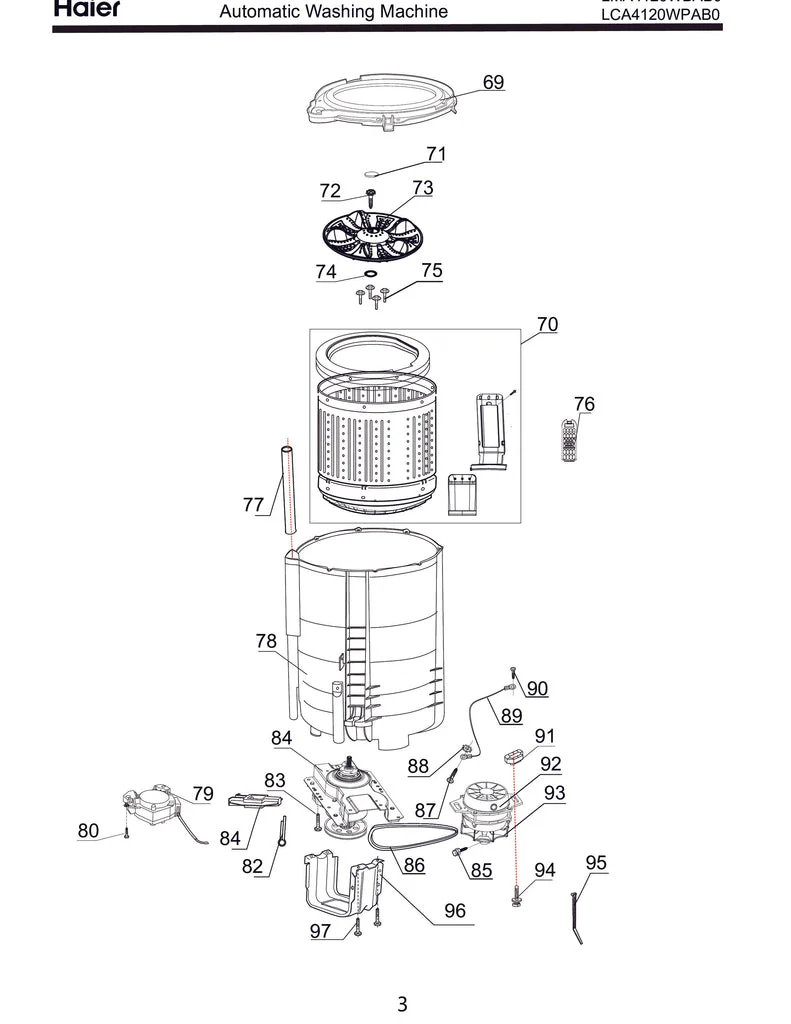 0034000074 Washer Motor, Replaces WG04F10929 - Image 5