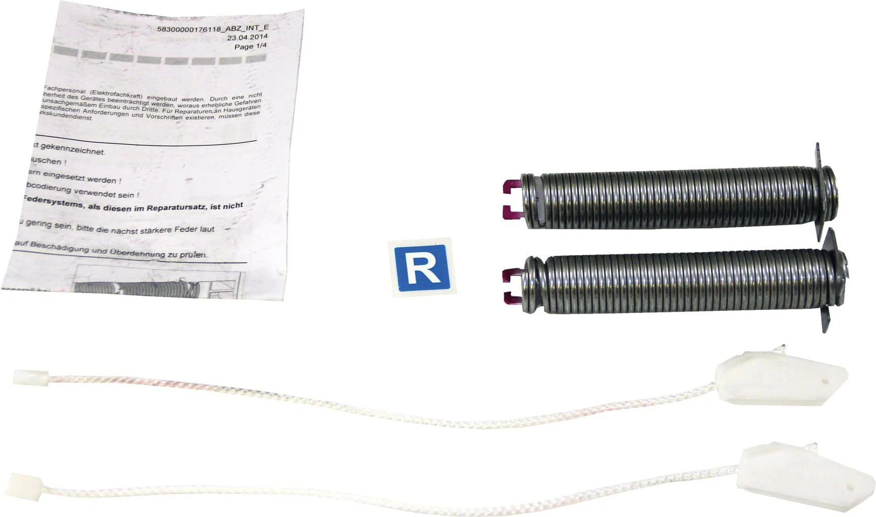 00754873 Dishwasher Door Spring Repair Set - Image 2