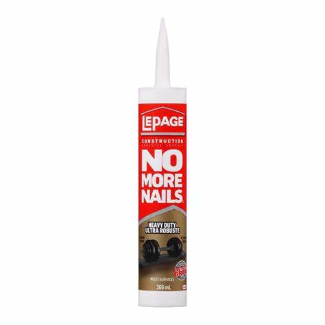 02000-0 No More Nails All Purpose Clear Construction Adhesive, 266mL