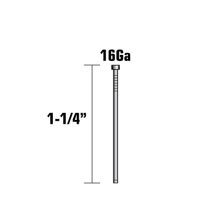 1-1/4" 16ga Galvanized Straight Finish Nails - Image 3