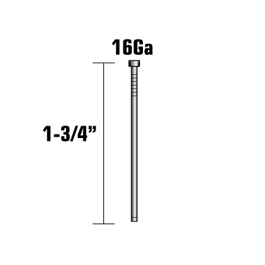 1-3/4" 16ga Galvanized Straight Finish Nails - Image 3