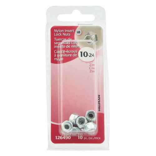 10-24 Zinc Steel Stop Lock Nut (10/Pack) - Image 2
