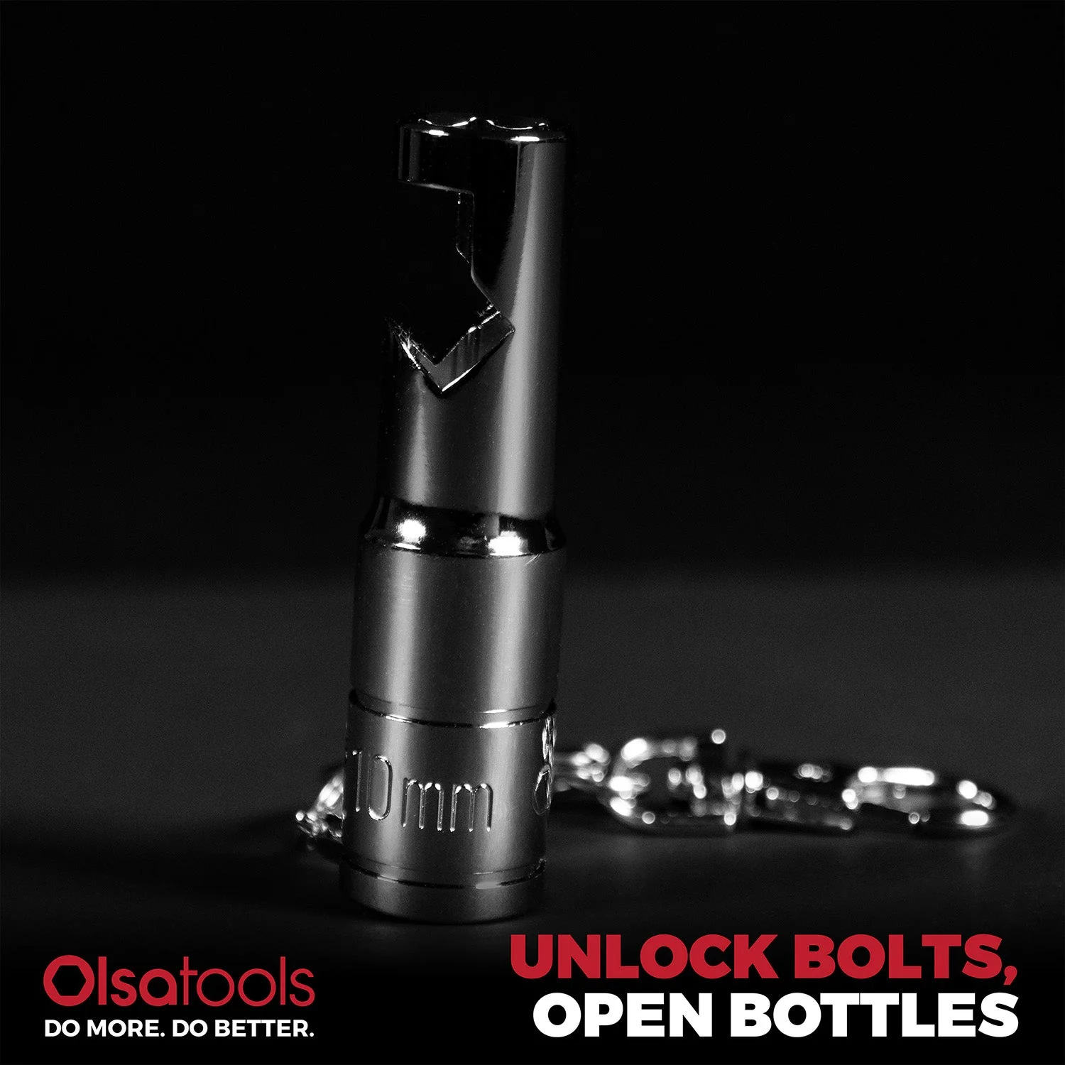 10 mm Socket Bottle Opener Keychain - Image 2