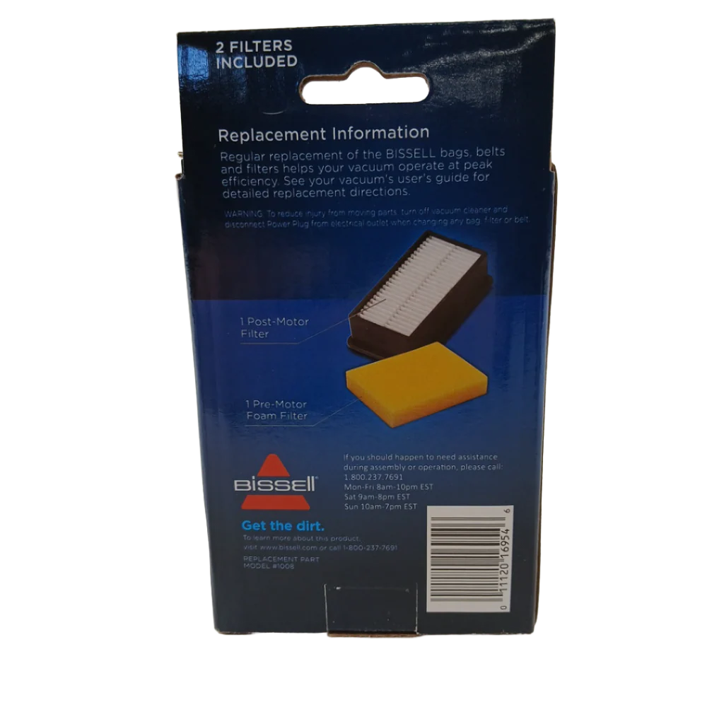 1008 Filter, premotor foam filter and post motor pleated filer, 2pk - Image 2