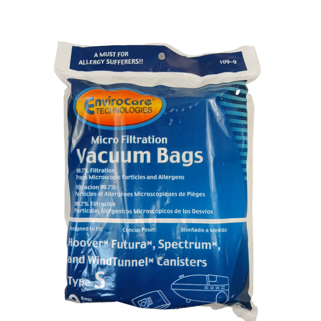 109-9 VACUUM BAG, TYPE "S" MICRO FILTRATION, 9 PK