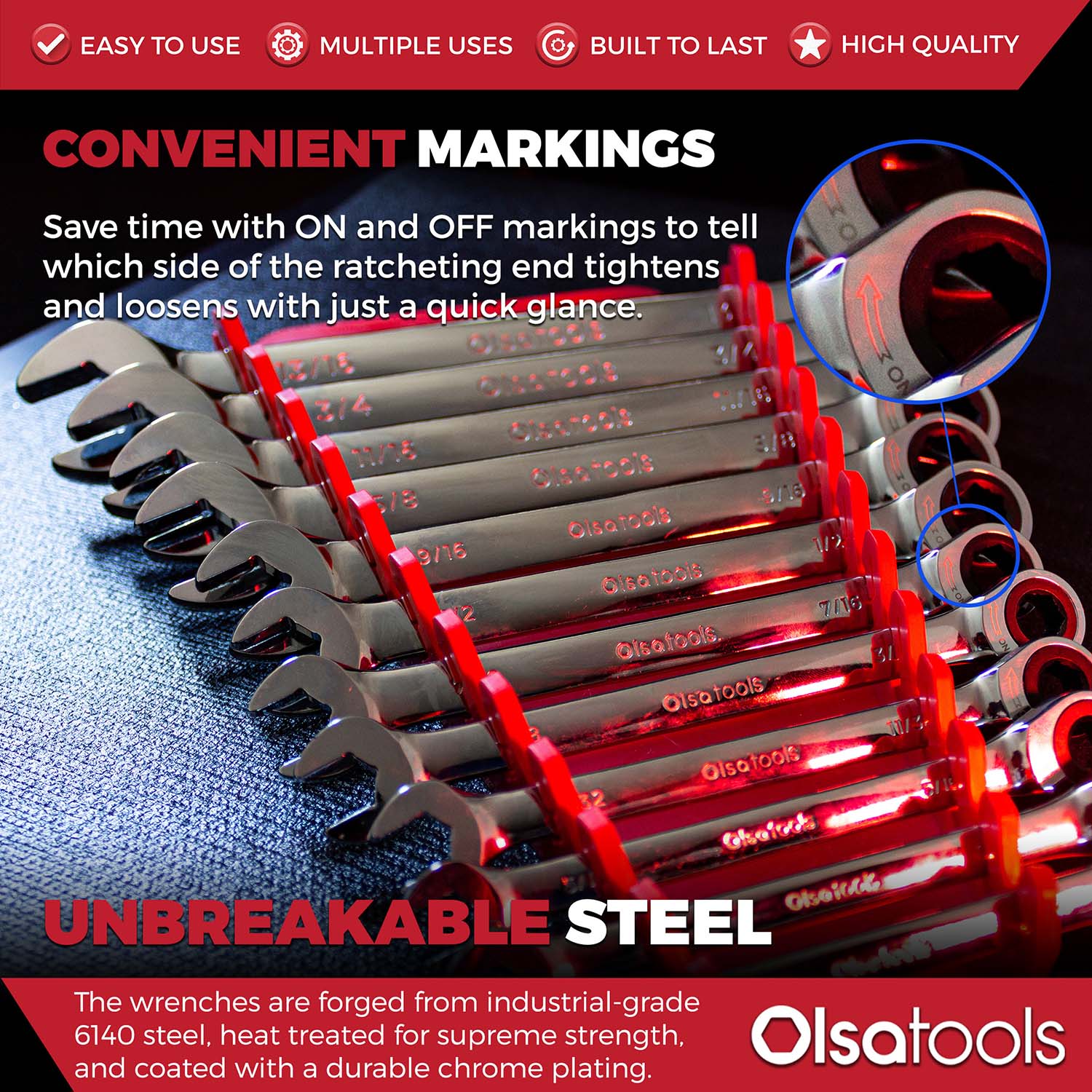 120 Tooth Ratcheting Wrench Set - Image 10