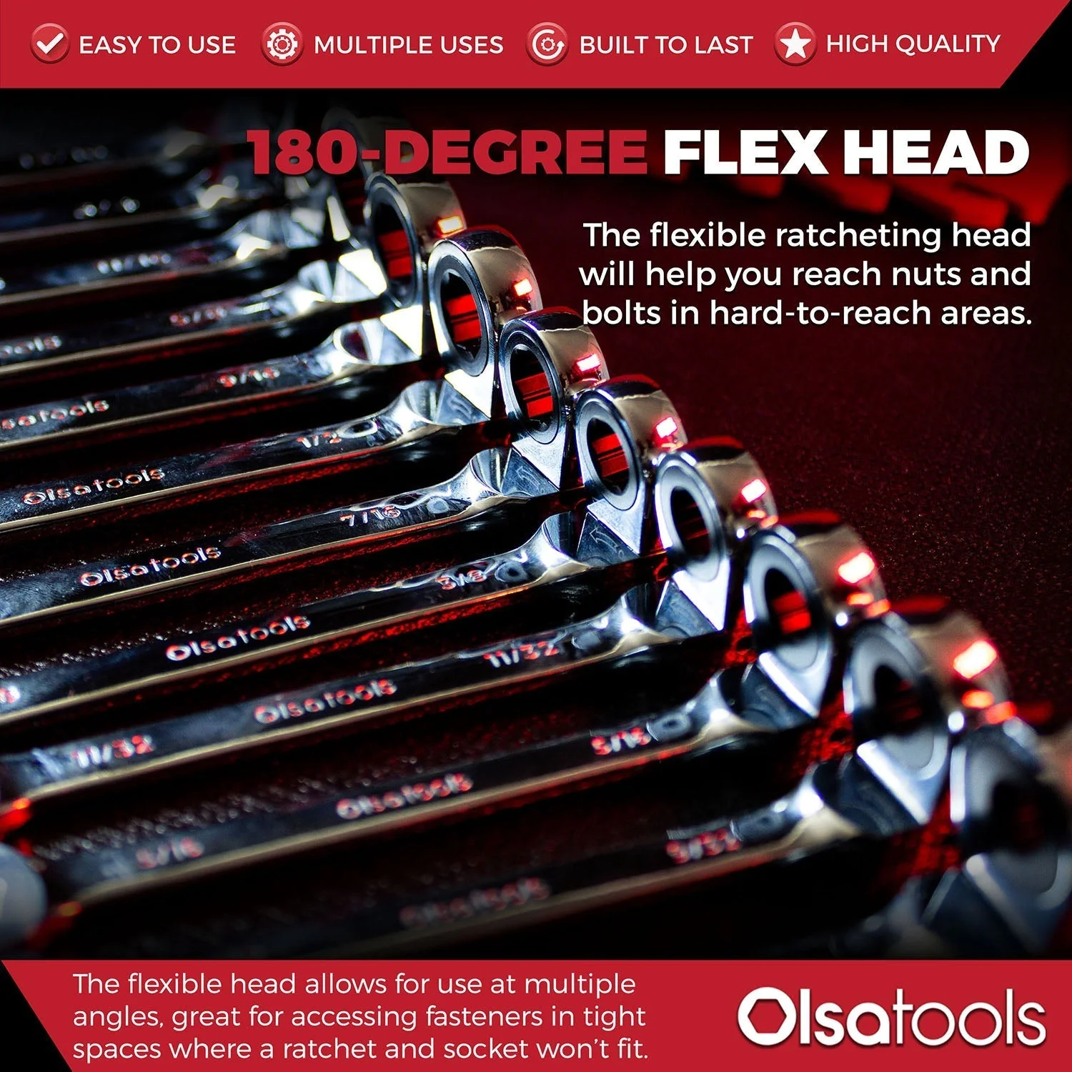 120 Tooth Ratcheting Wrench Set - Image 20
