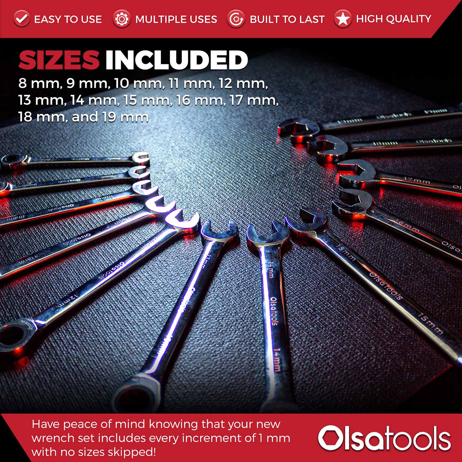 120 Tooth Ratcheting Wrench Set - Image 5