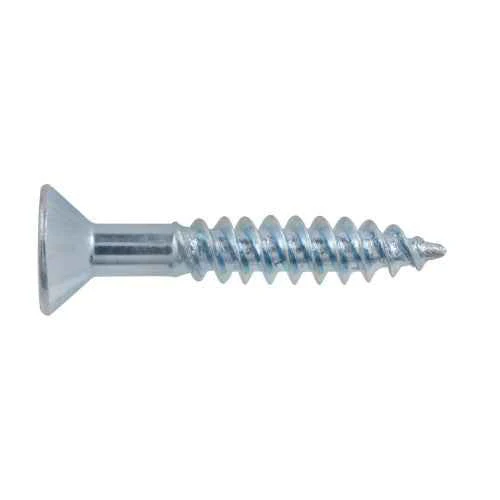 12x1-1/2 Flat Head Zinc Wood Screw (100/Box) - Image 2