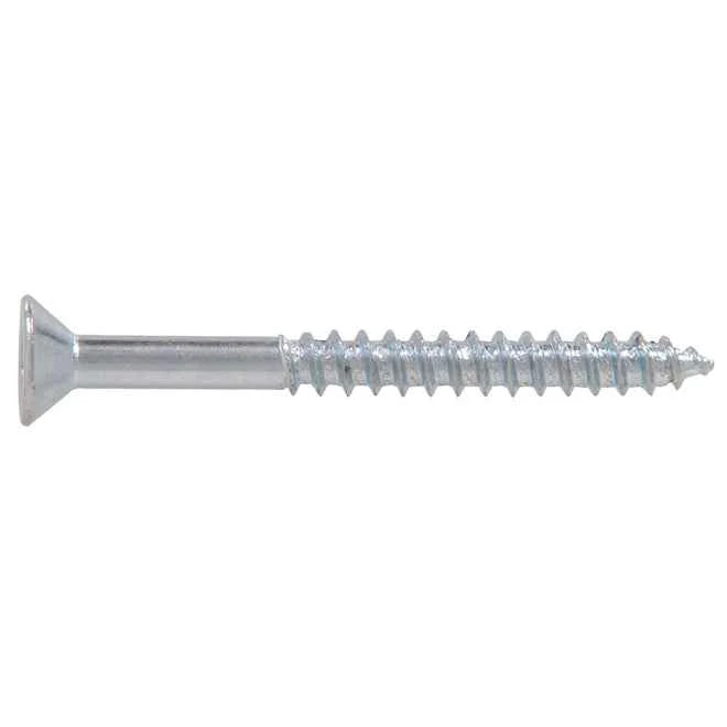 12x2 Flat Head Zinc Wood Screw (100/Box)