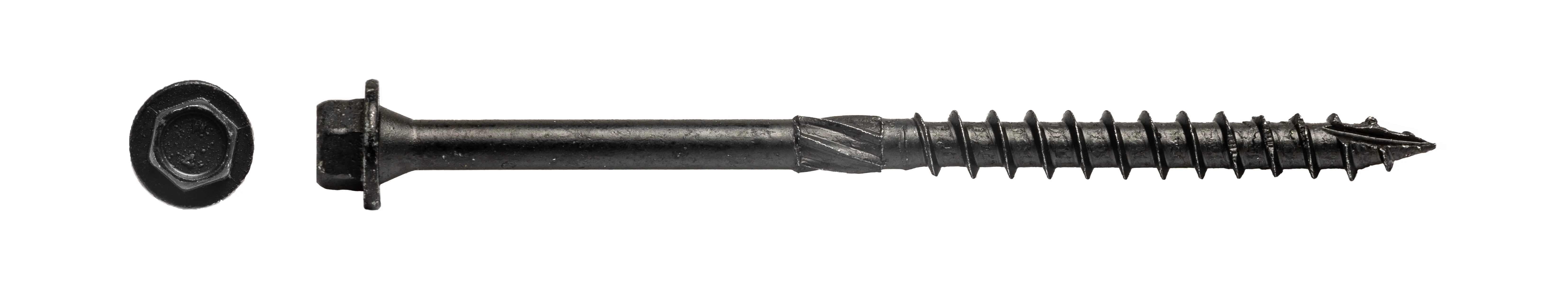 14 x 4" Hex Head Black Log Screw (25/Bucket) - Image 2