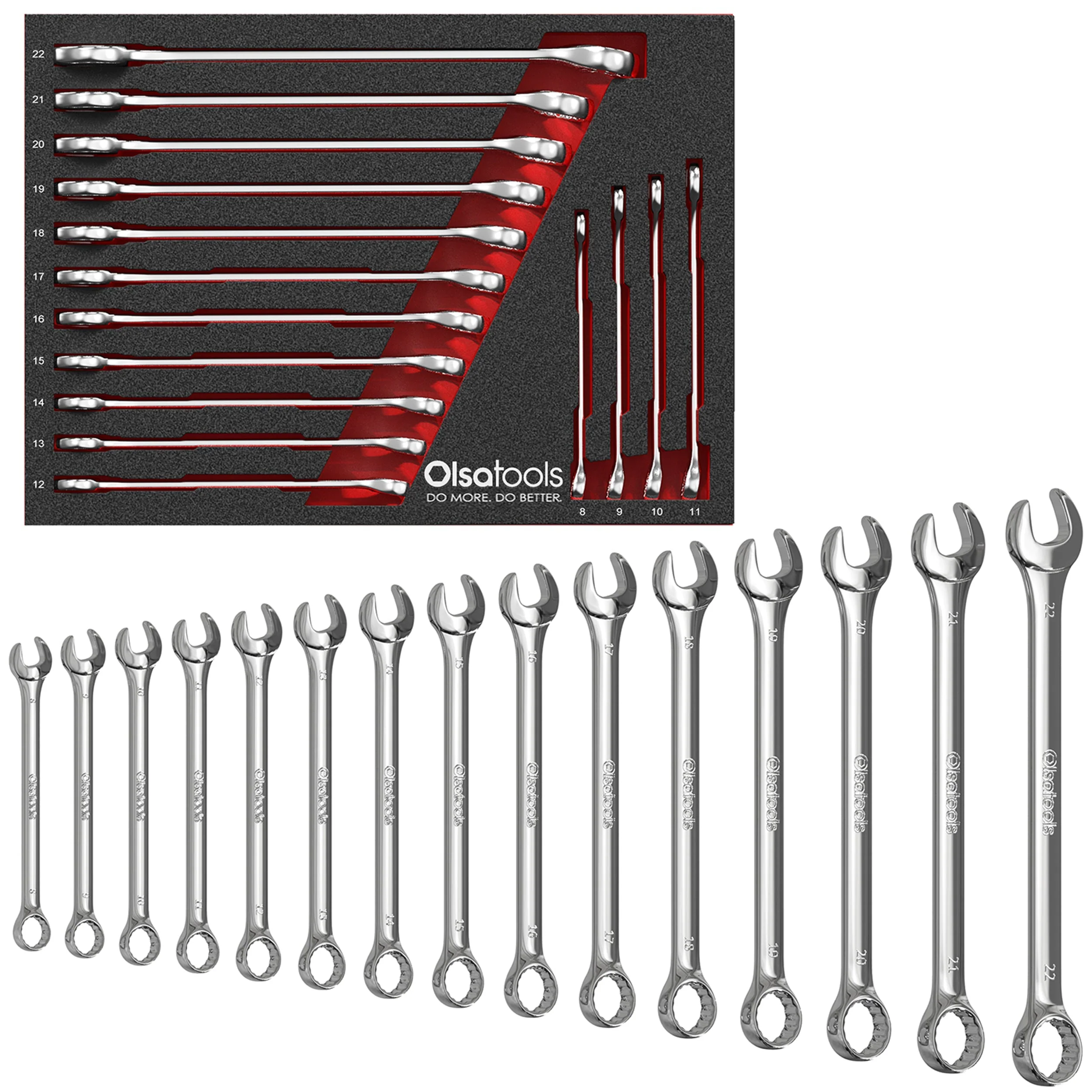 15 Pc Combination Wrench Set | 15-Degree Angle Offset - Image 2