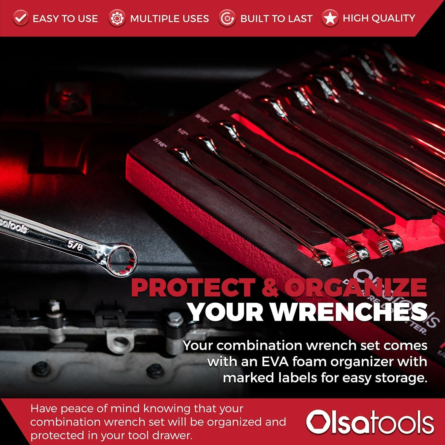 15 Pc Combination Wrench Set | 15-Degree Angle Offset - Image 3