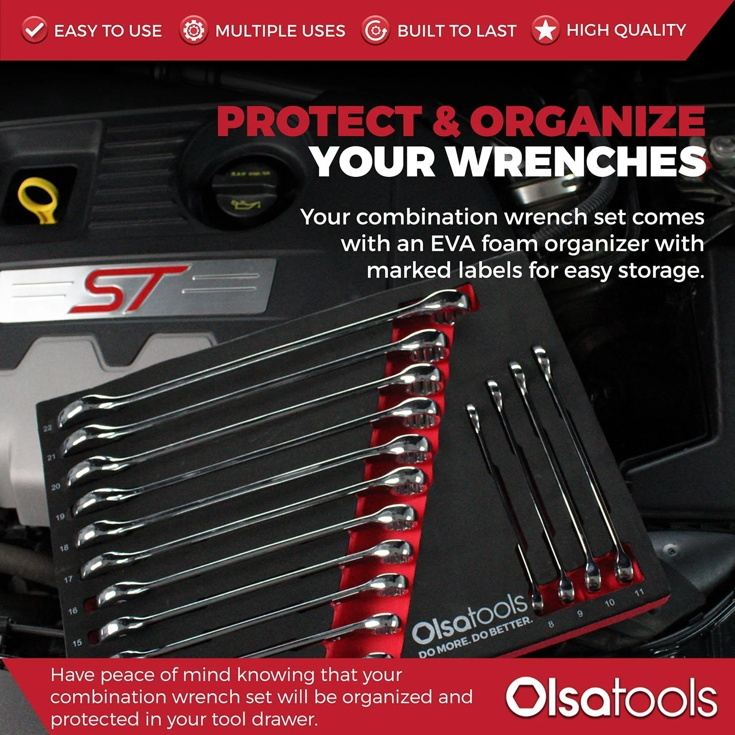 15 Pc Combination Wrench Set | 15-Degree Angle Offset - Image 9
