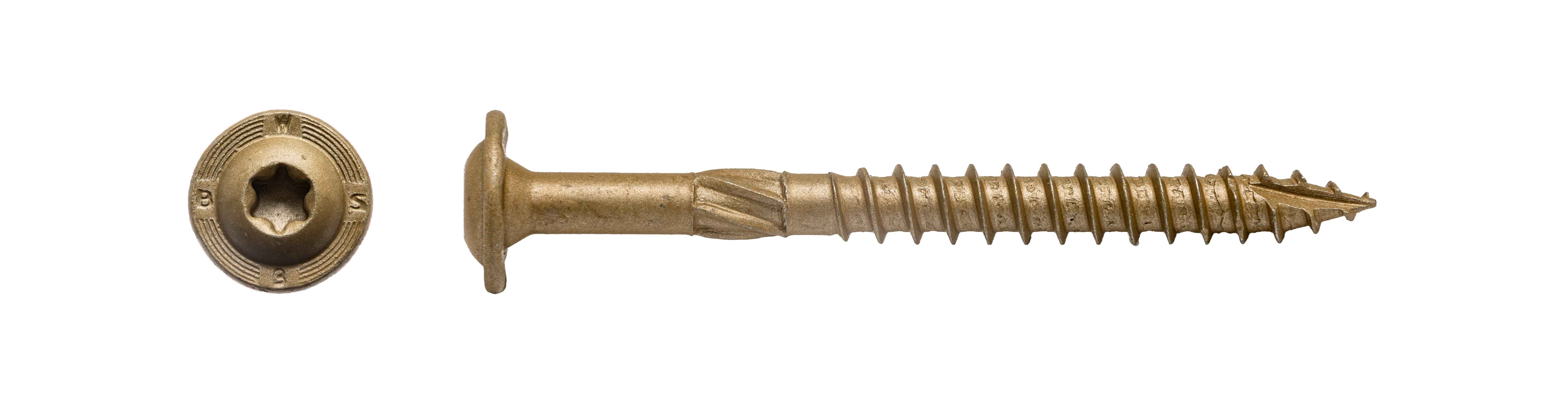 15 x 4" Bronze T-30 Lag Screw (25/Bucket)