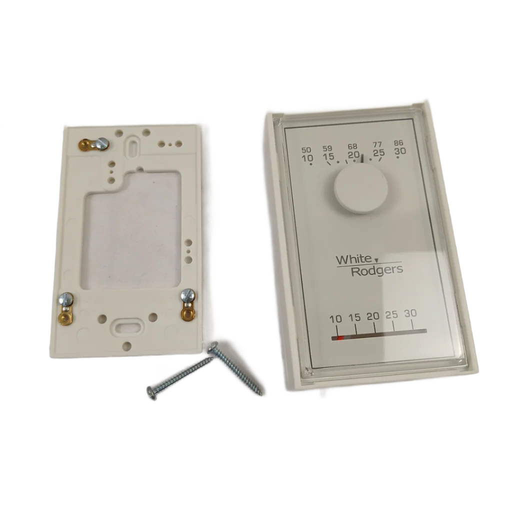 1E30N-311 White-Rodgers 24V Thermostat, Heat Only, Vertical, °C/°F
