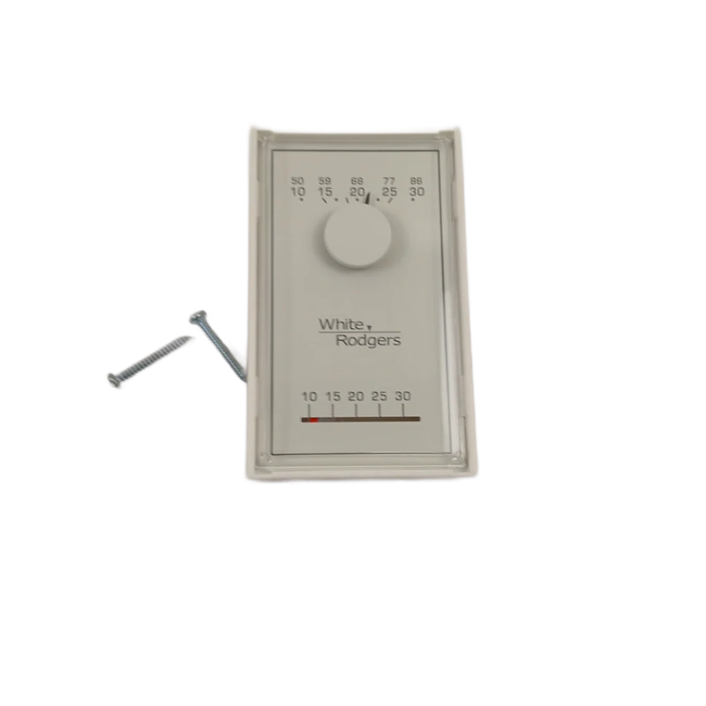 1E30N-311 White-Rodgers 24V Thermostat, Heat Only, Vertical, °C/°F - Image 2