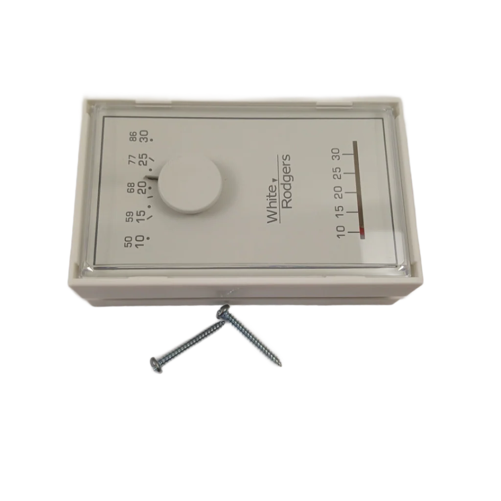 1E30N-311 White-Rodgers 24V Thermostat, Heat Only, Vertical, °C/°F - Image 3