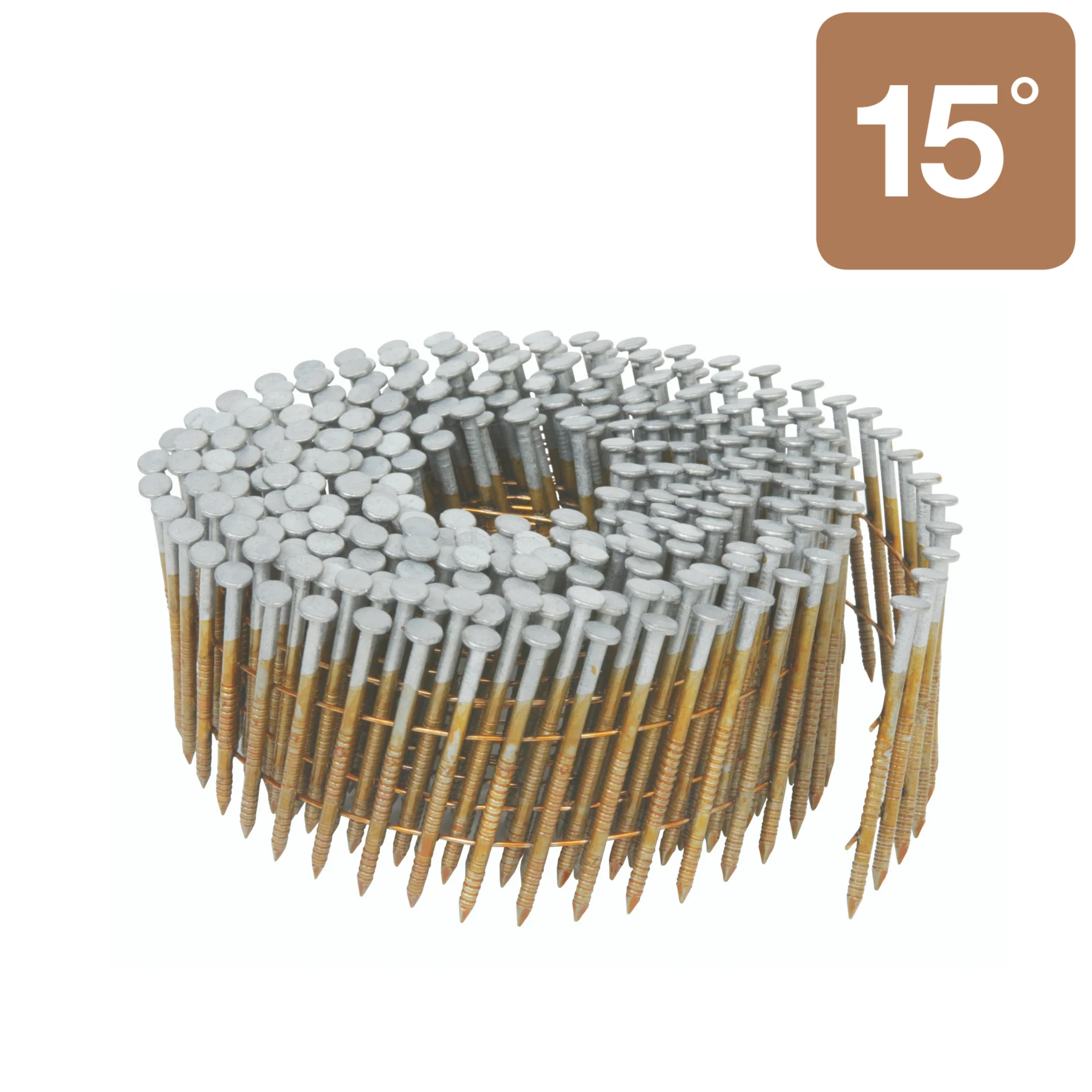 2-1/2" Full Round Head Basic Bright Wire Coil Pallet- Framing Nail - Image 2