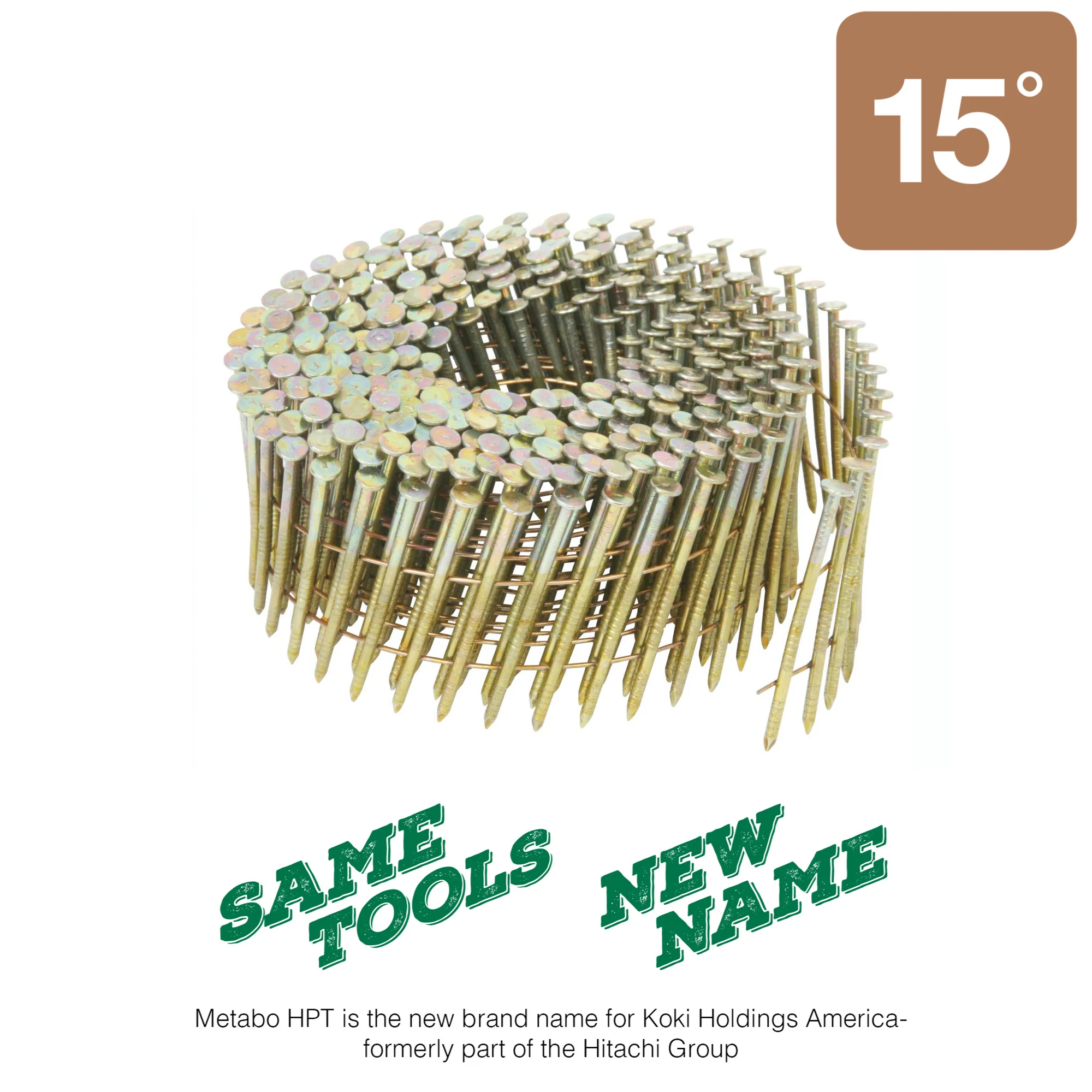 2-1/4" Full Round Head Basic Bright Wire Coil Pallet and Framing Nail - Image 2