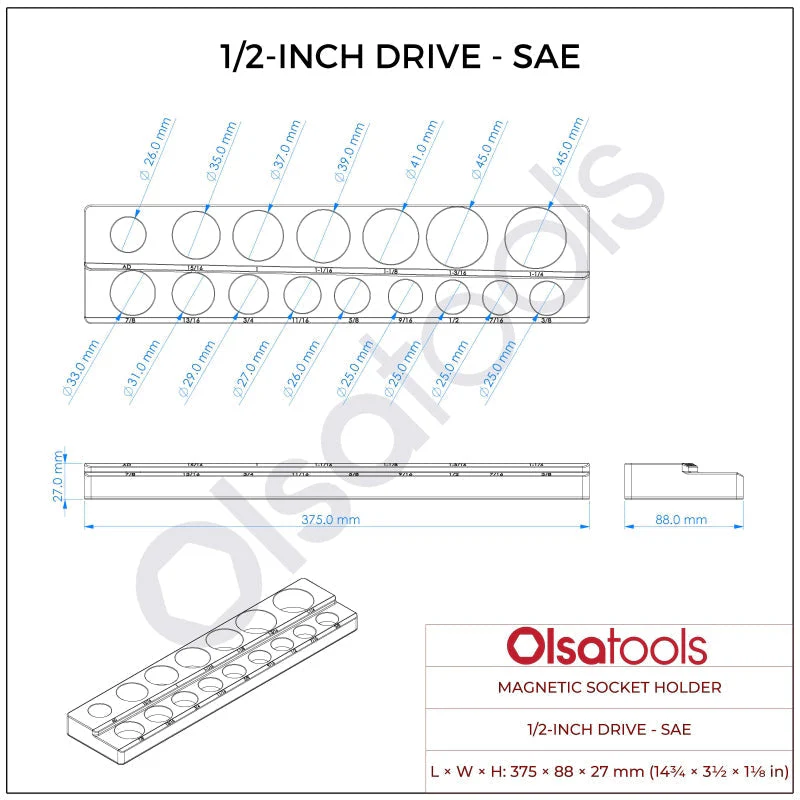 2-Row Magnetic Socket Holders - Image 103