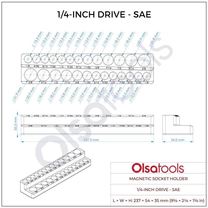 2-Row Magnetic Socket Holders - Image 105