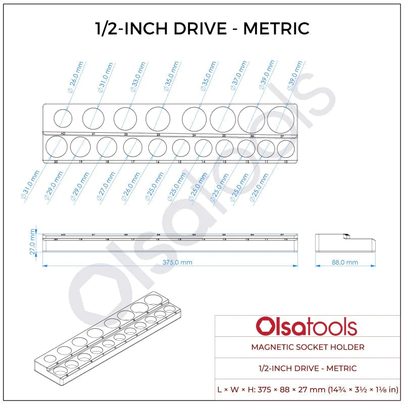 2-Row Magnetic Socket Holders - Image 106