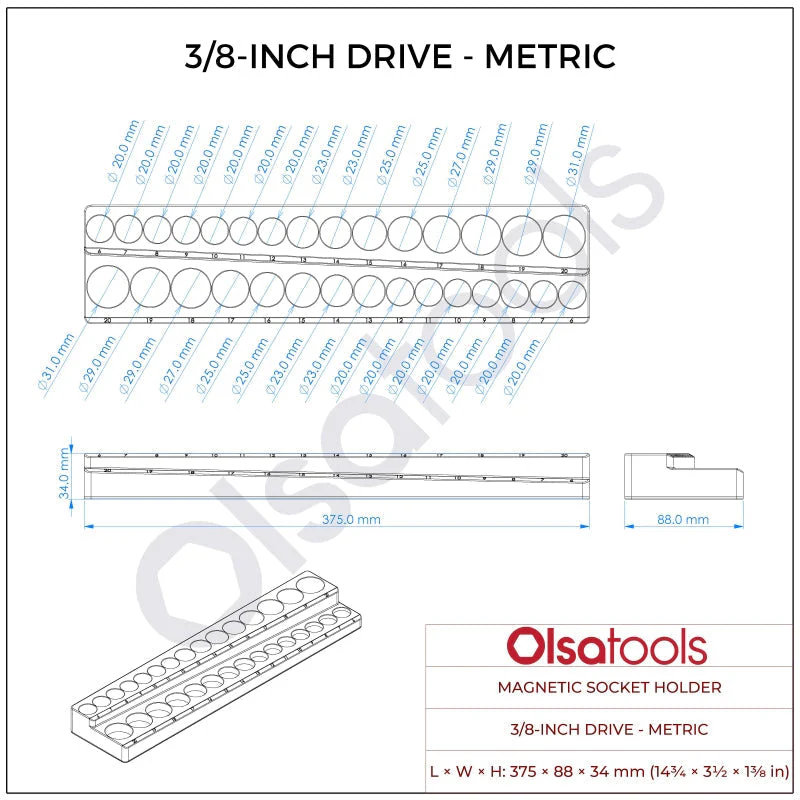 2-Row Magnetic Socket Holders - Image 107