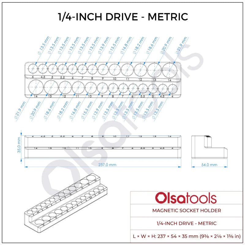 2-Row Magnetic Socket Holders - Image 108