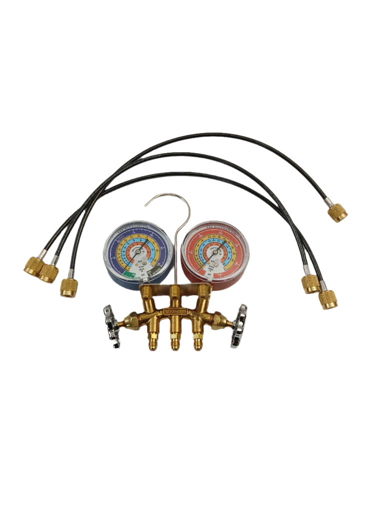 2-way Brass Manifold Gauge Set