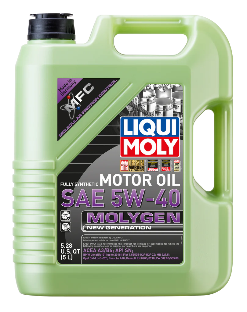 20232 LIQUI MOLY 5L Molygen New Generation Motor Oil 5W40