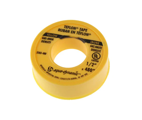 203-480 Yellow Gas Thread Seal Tape, 1/2" x 480"