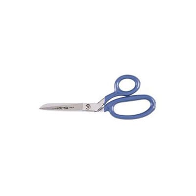 206LR-P Scissors; Bent Trimmer; w/Large Bottom Ring; Blue Coating; 7"