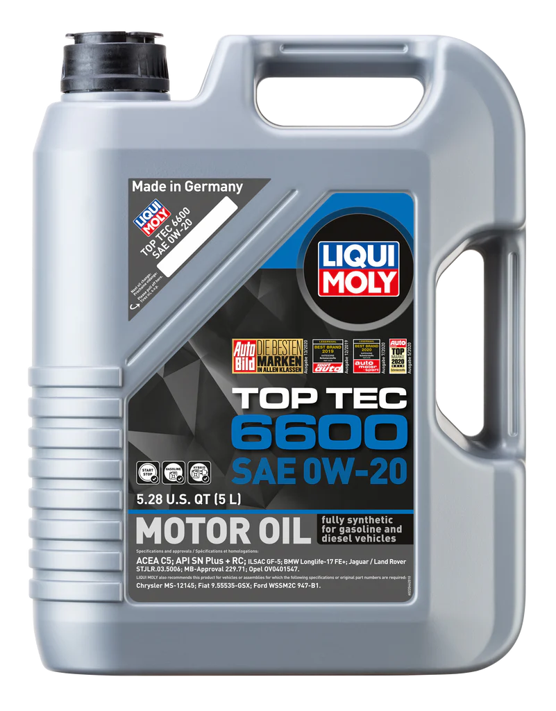 22046 LIQUI MOLY 5L Top Tec 6600 Motor Oil 0W20