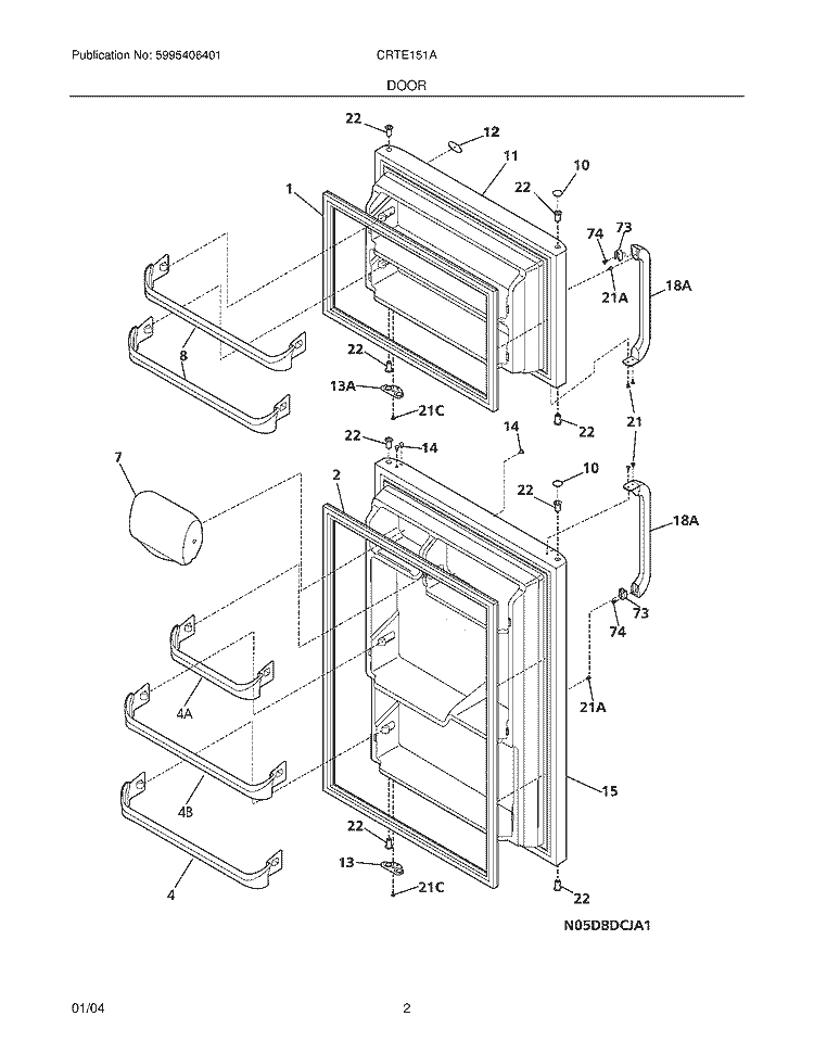 240535001 Refrigerator Door Shelf Bar - Image 2