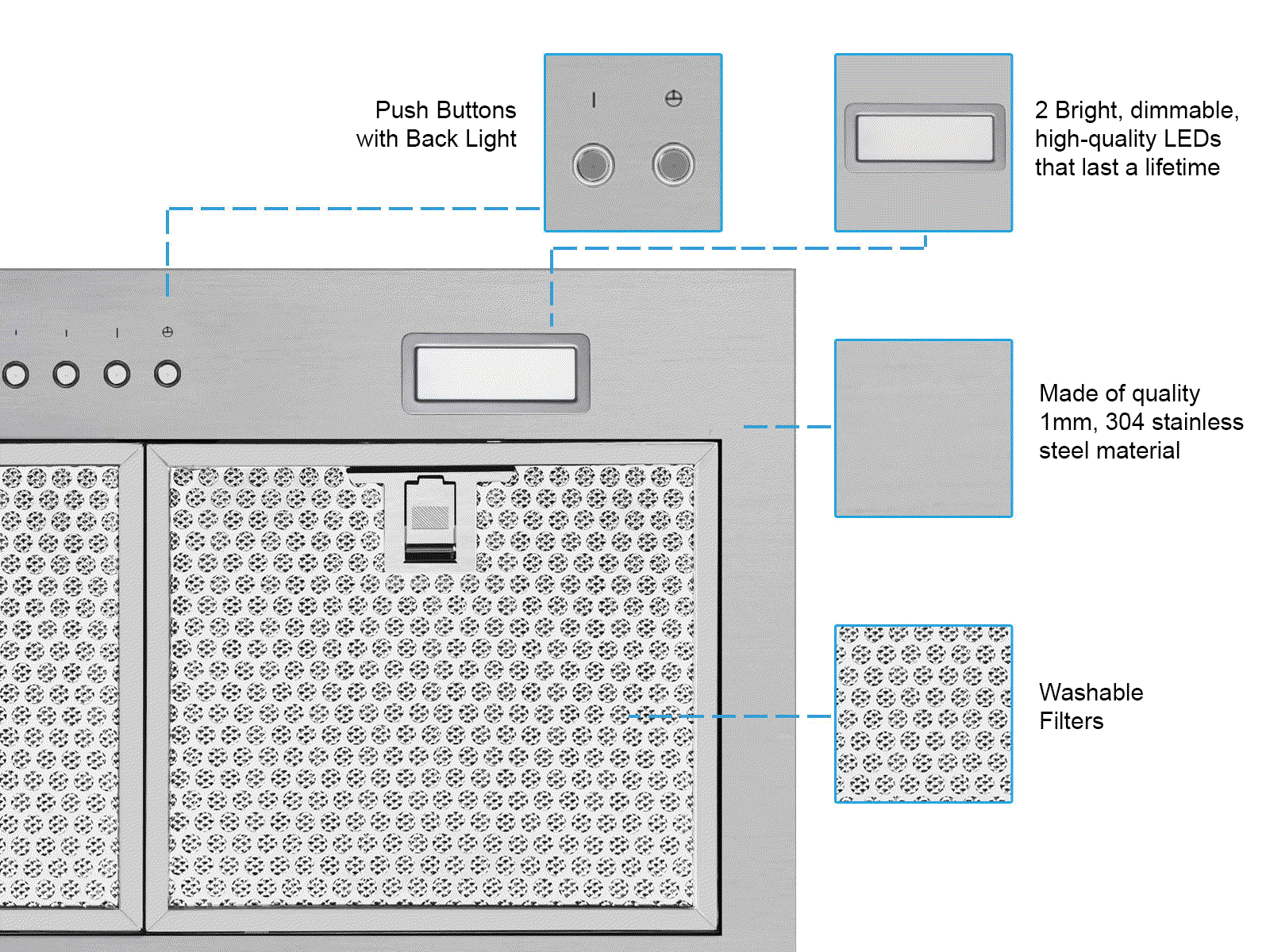 27 Inch 600 CFM Range Hood Insert - VICTORY Q1 - Image 8