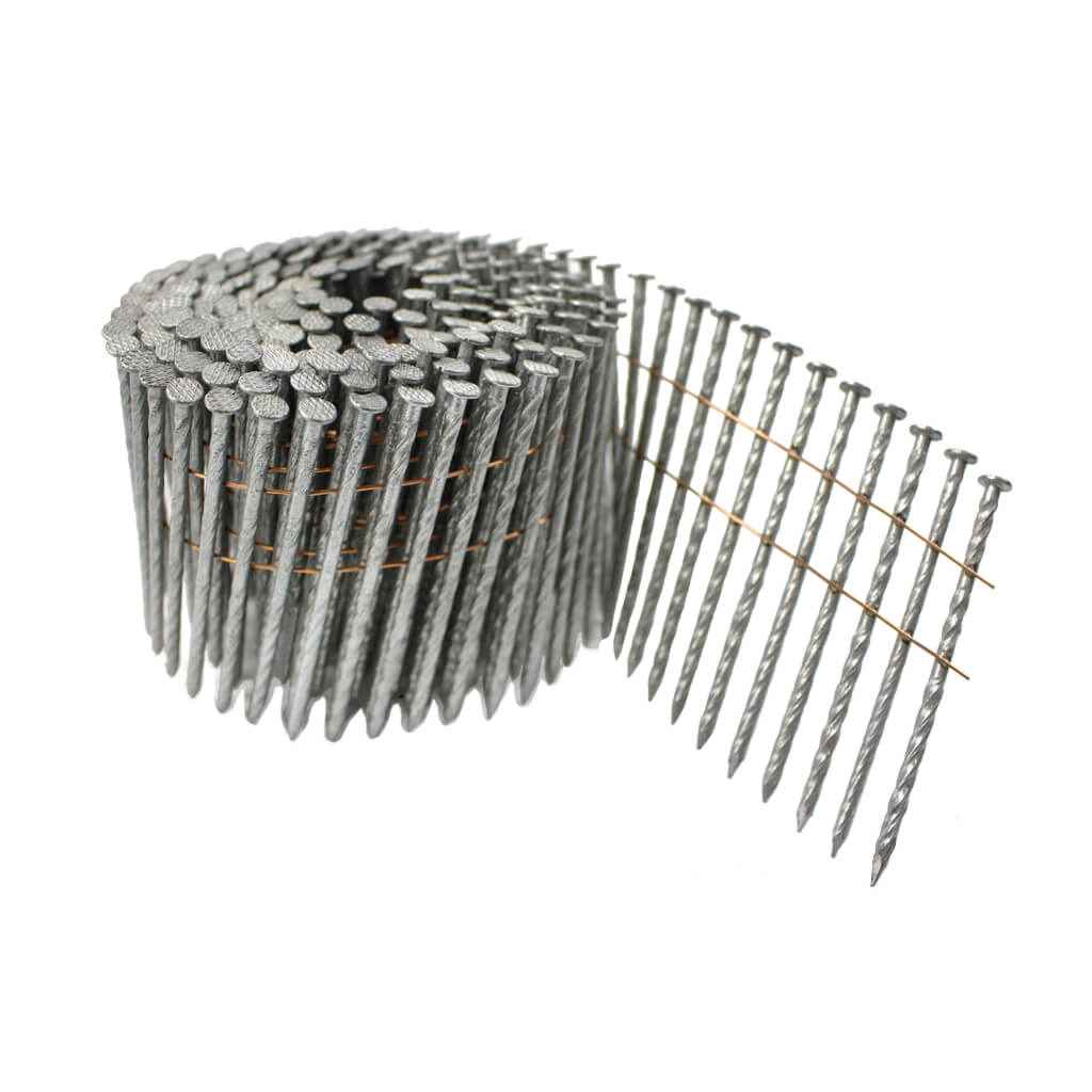 3-1/4ā Round Head Hot Dipped Galvanized Wire Coil Framing Nail (4000 Pieces)