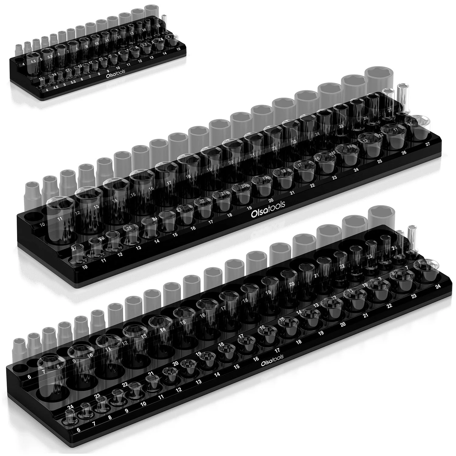 3-Row Magnetic Socket Holder - Image 2