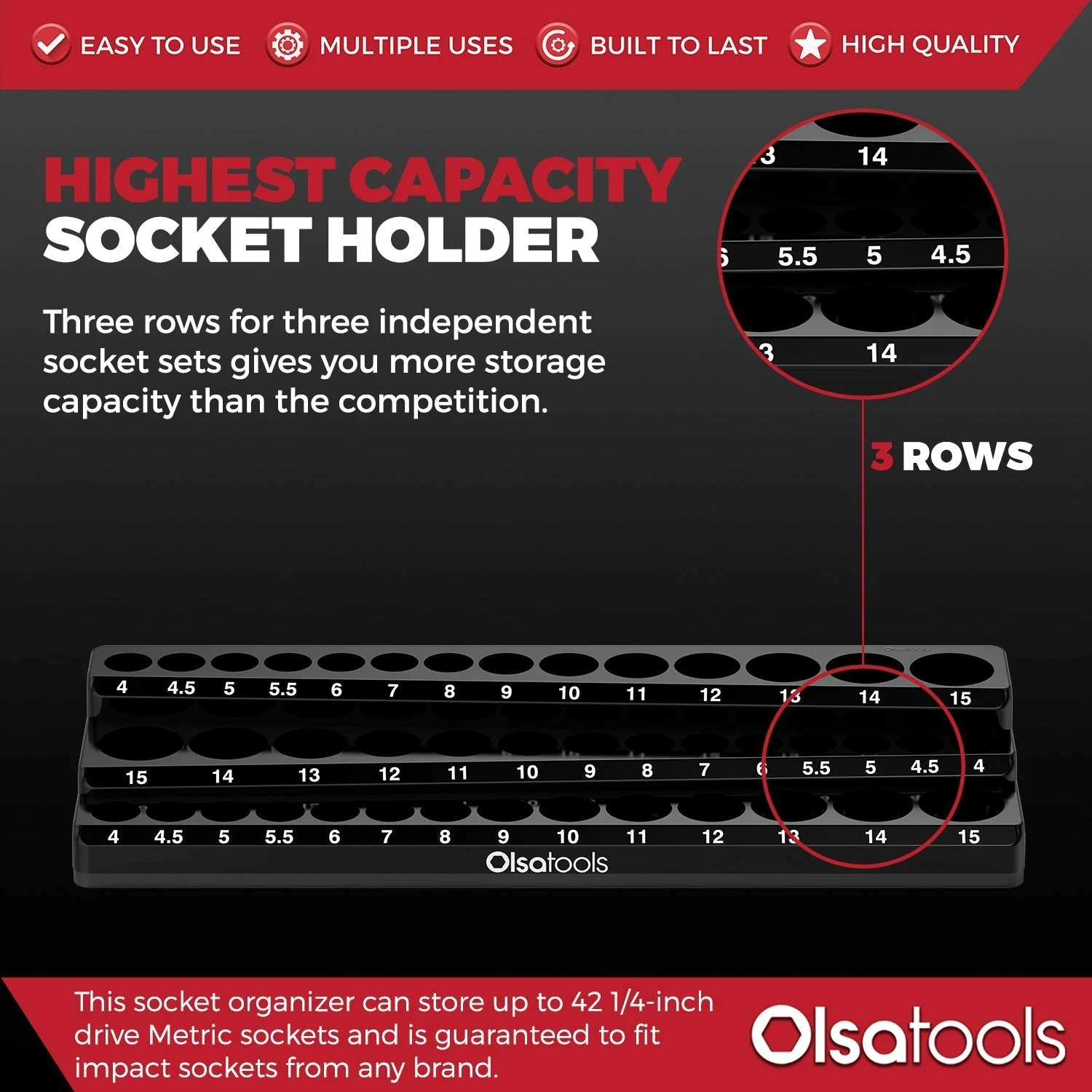 3-Row Magnetic Socket Holder - Image 30
