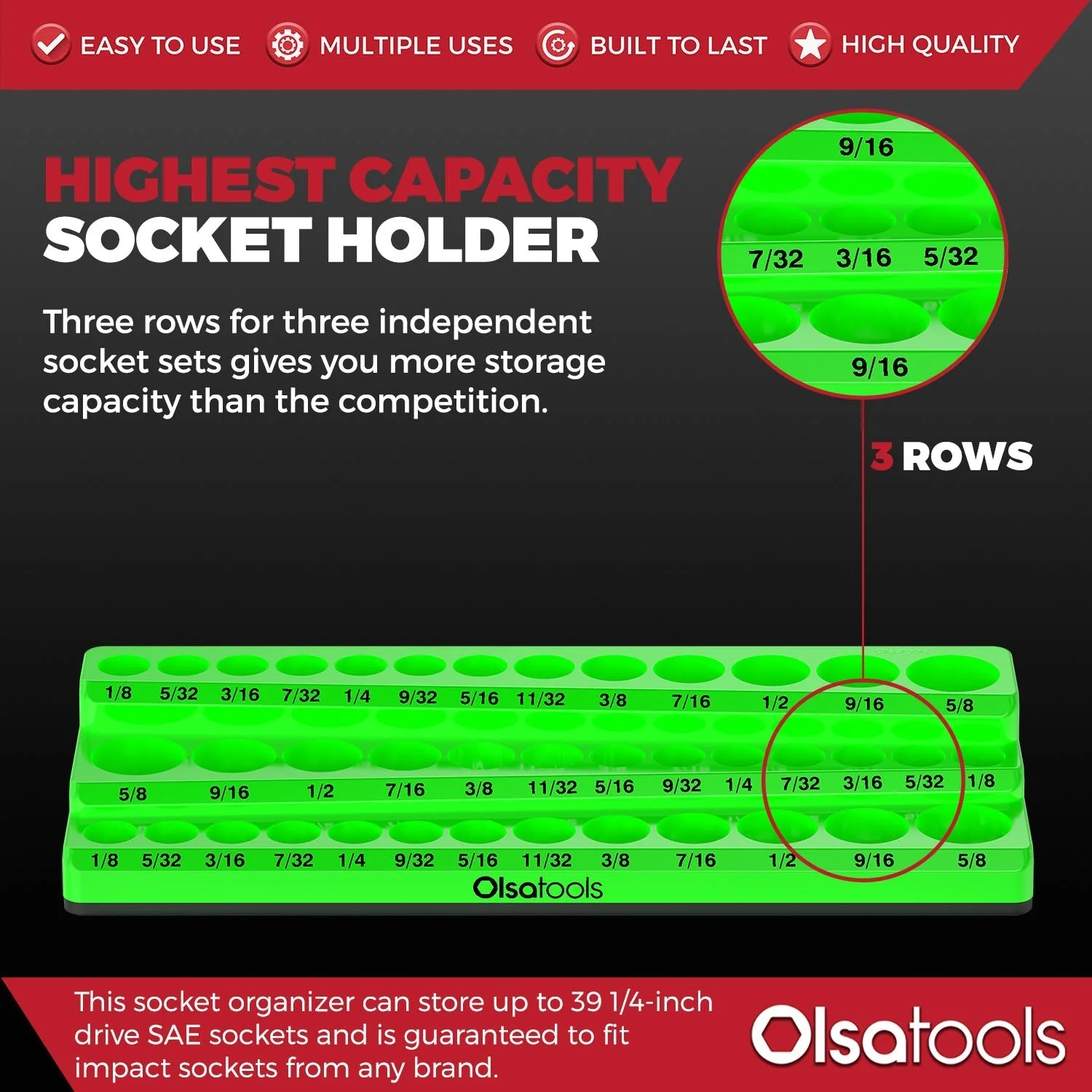 3-Row Magnetic Socket Holder - Image 34