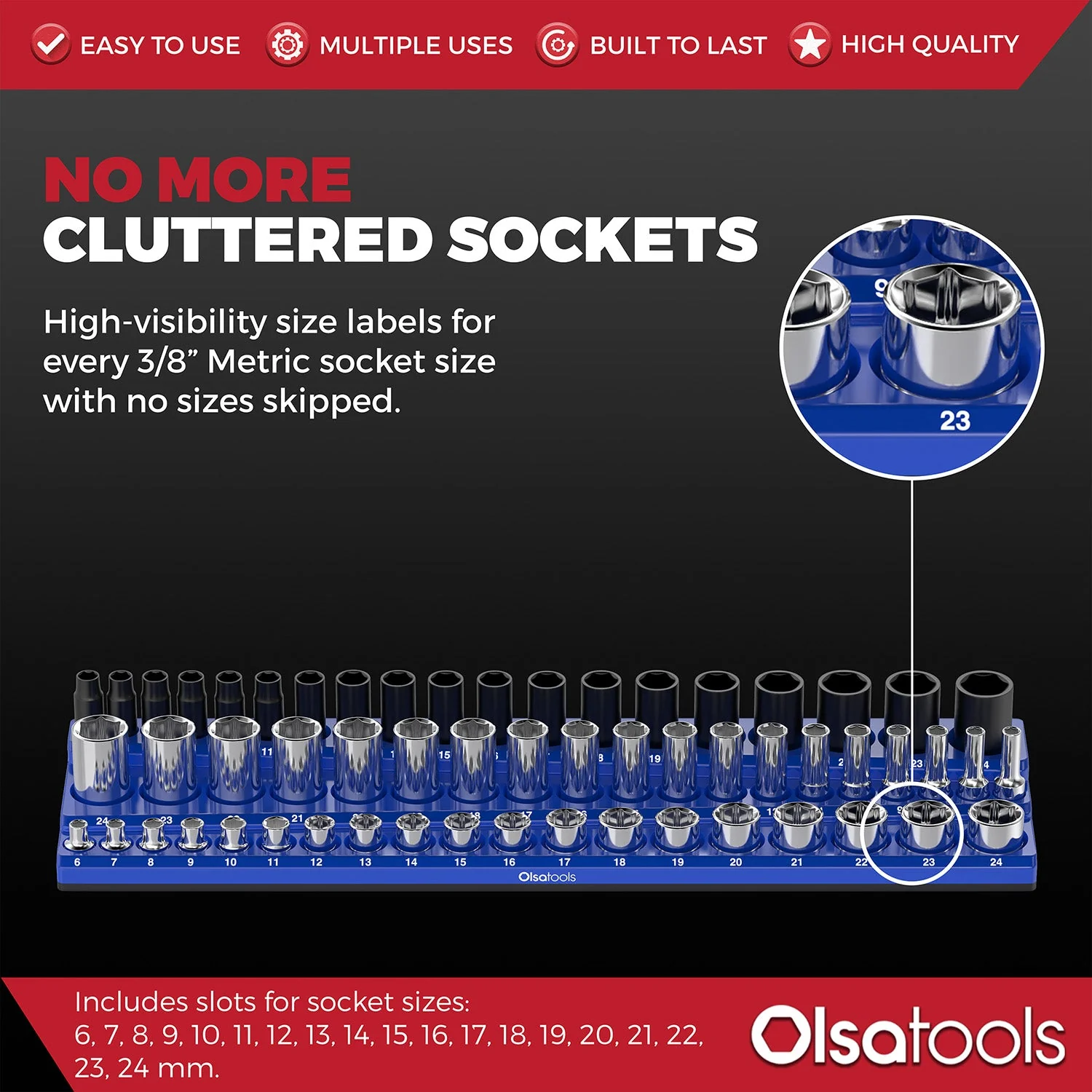3-Row Magnetic Socket Holder - Image 40