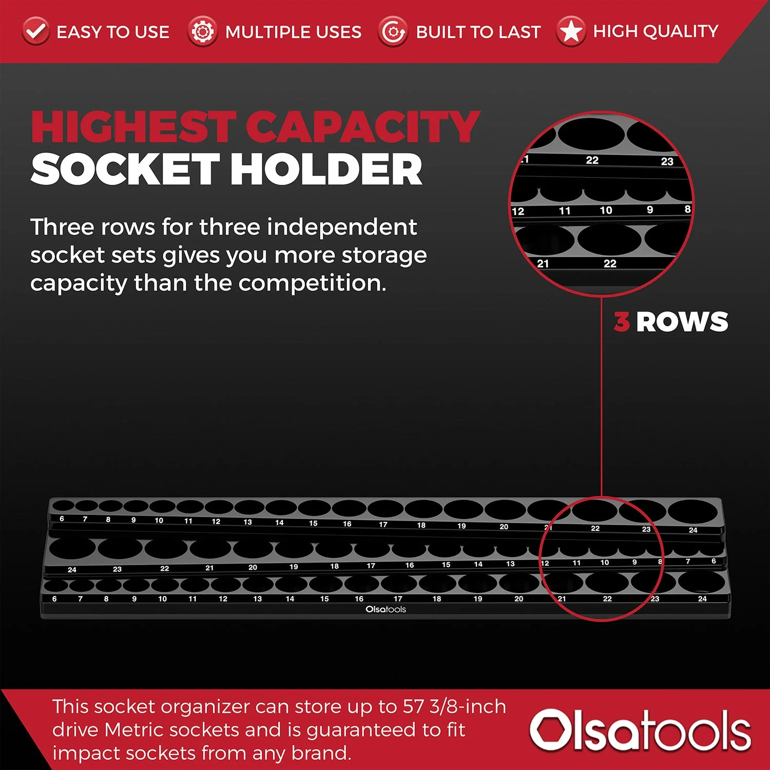 3-Row Magnetic Socket Holder - Image 42