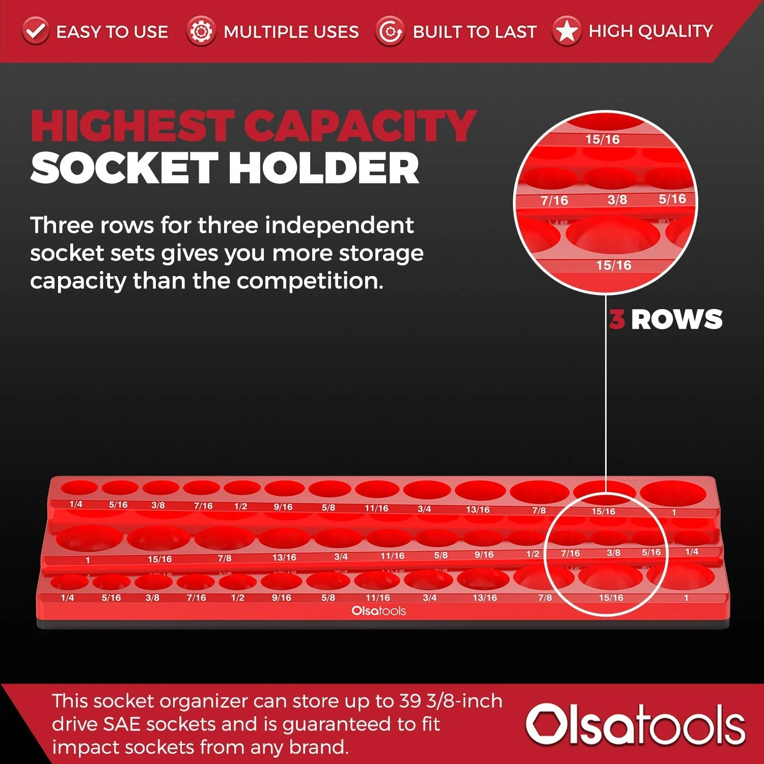 3-Row Magnetic Socket Holder - Image 46