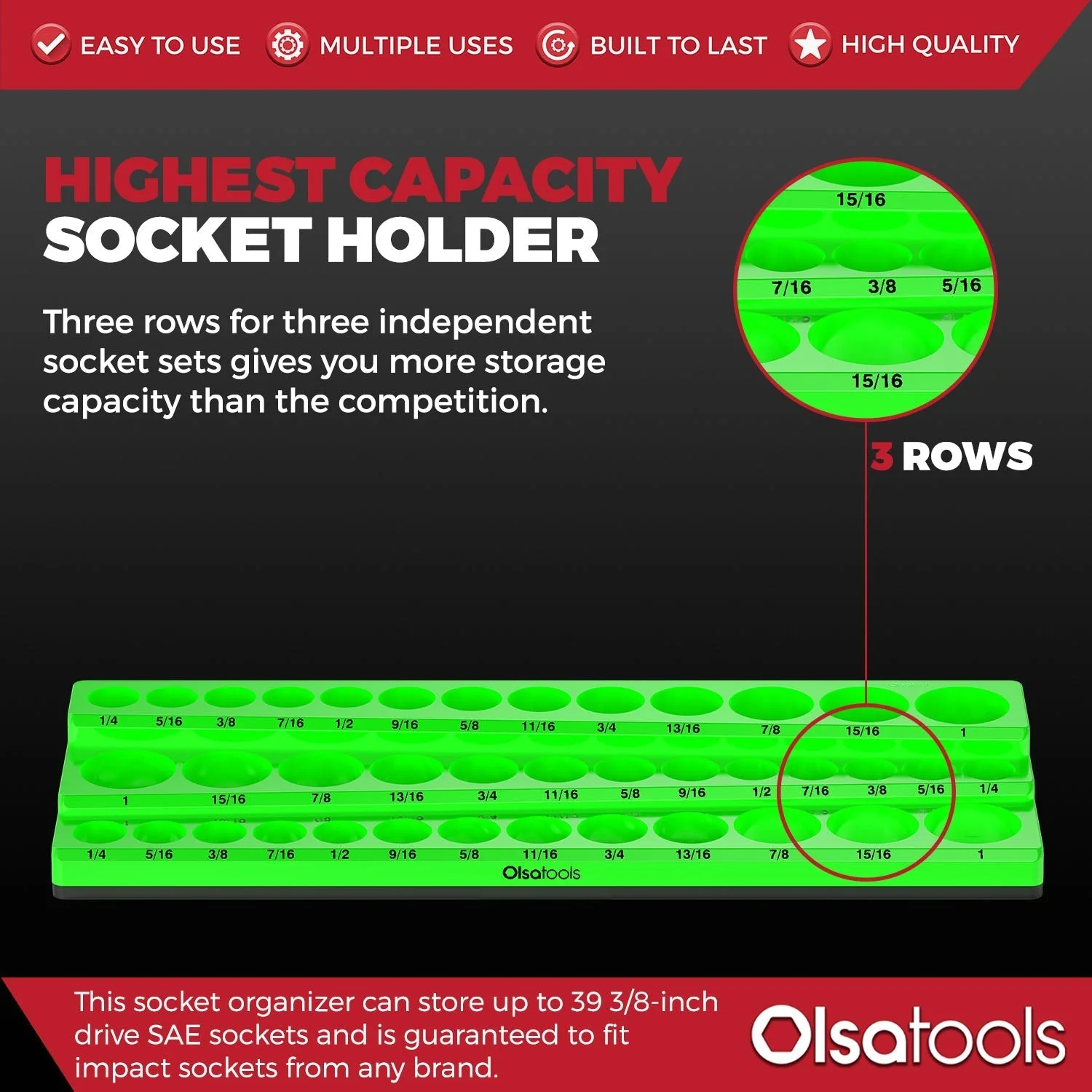 3-Row Magnetic Socket Holder - Image 50