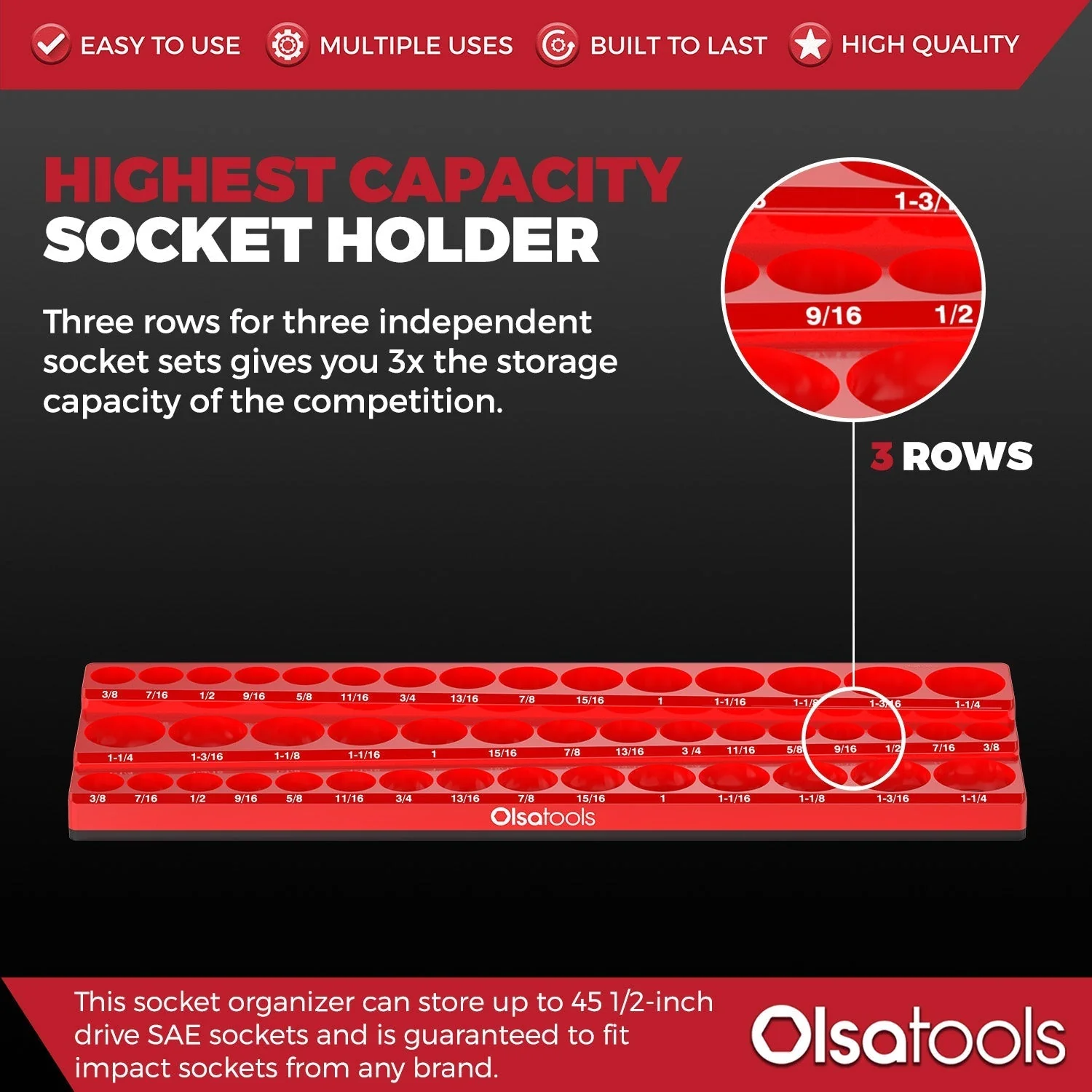 3-Row Magnetic Socket Holder - Image 58