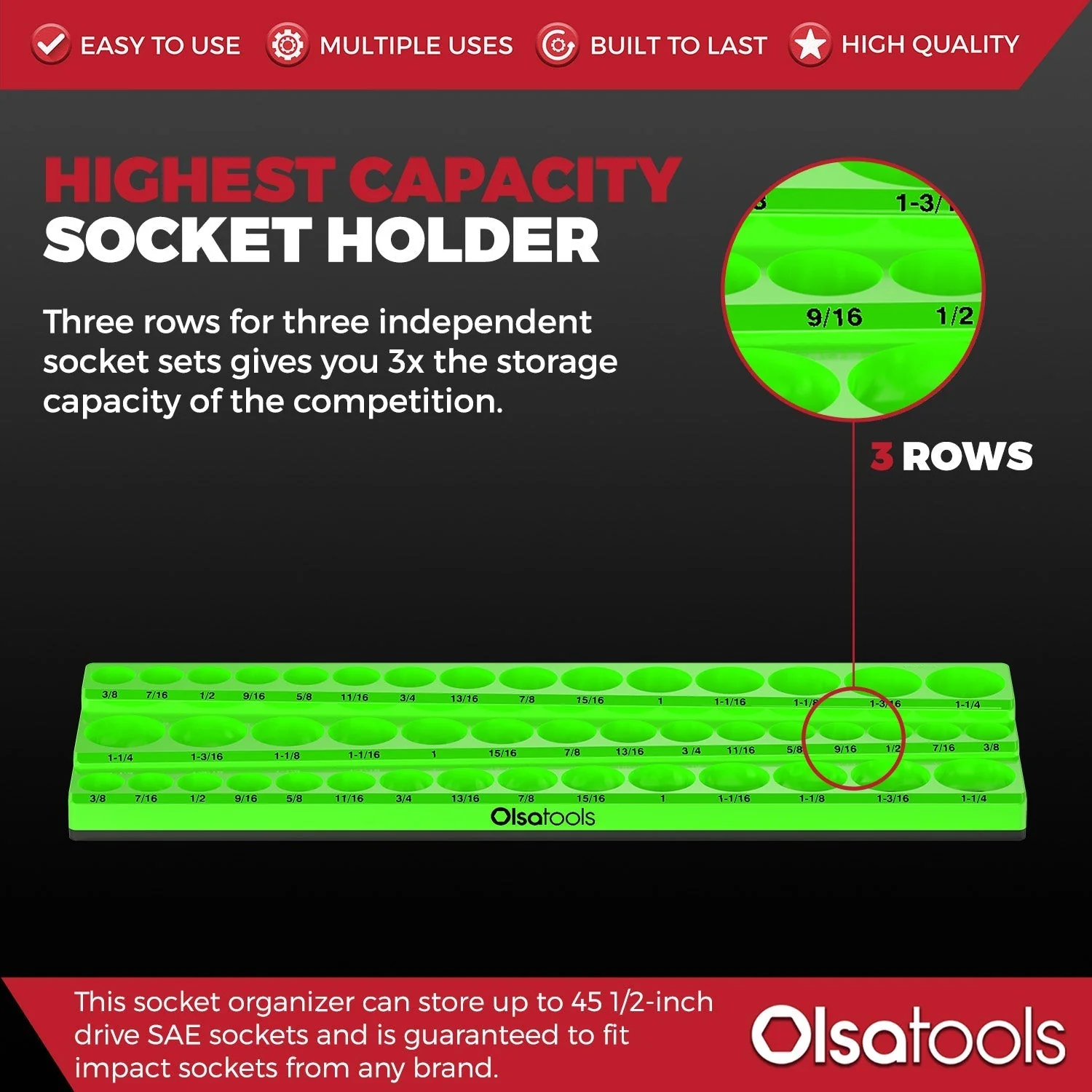 3-Row Magnetic Socket Holder - Image 66