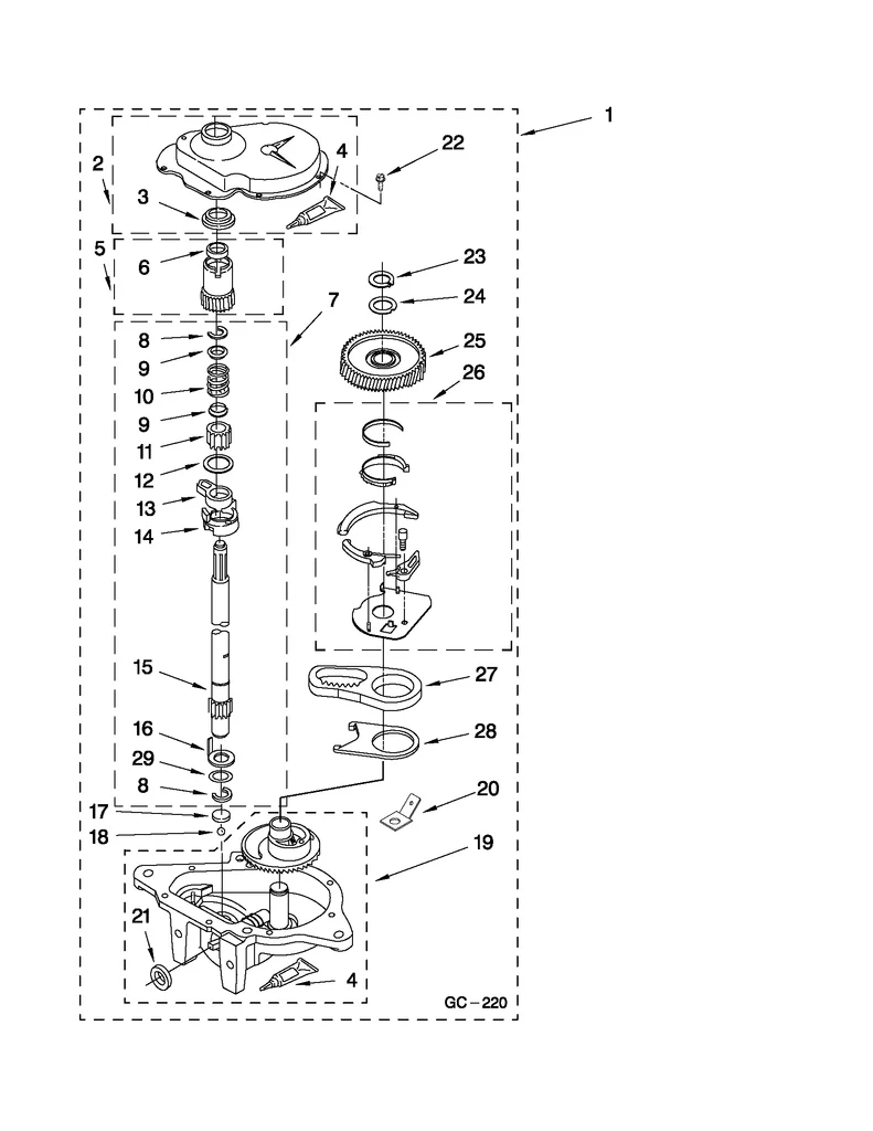 Whirlpool Washer Transmission Assembly 3360629 (Replaces 285312, WP8546456, W10251783) - Image 7