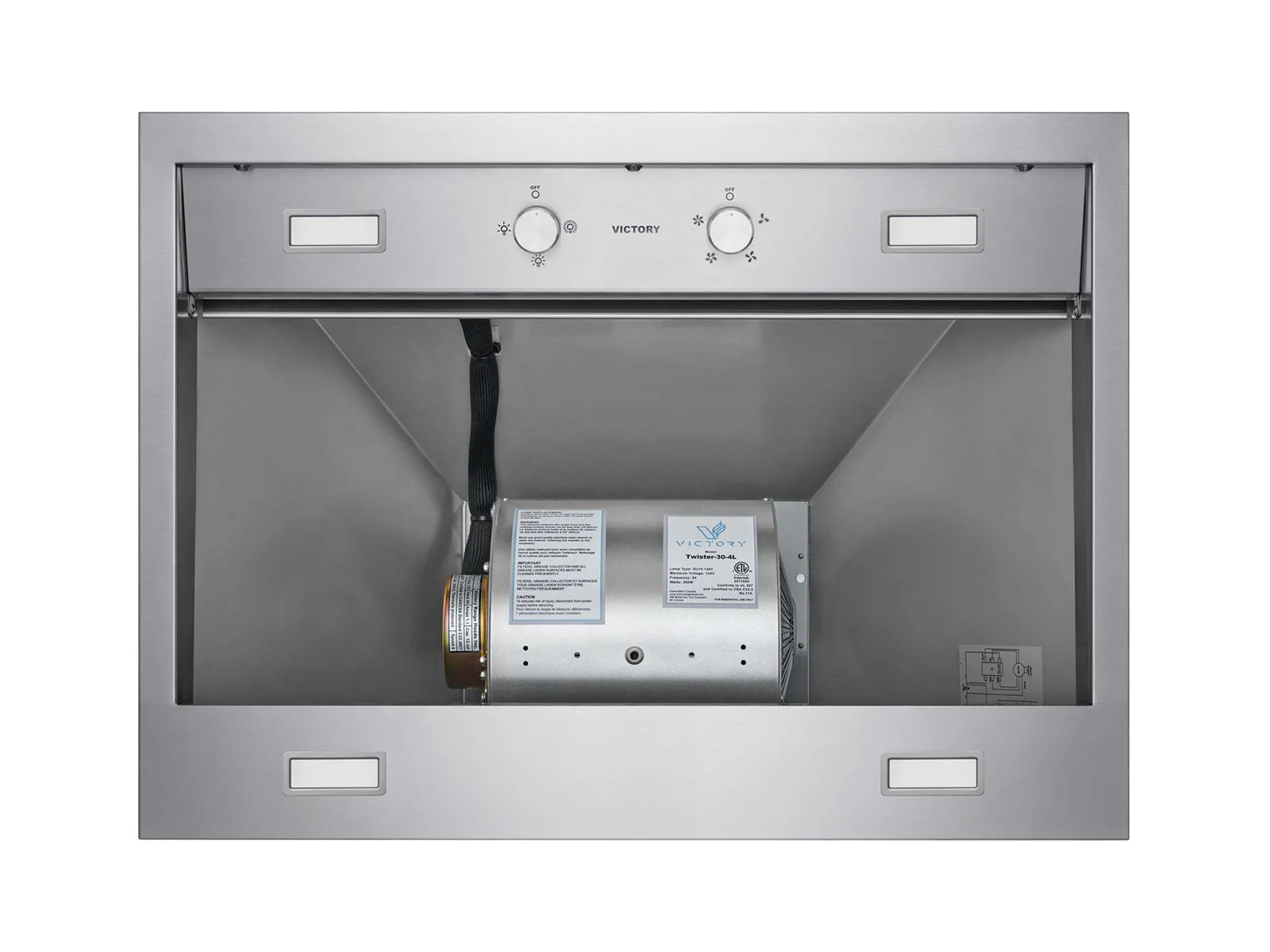 36 Inch 750 CFM Wall Mount Range Hood - VICTORY Twister - Image 7