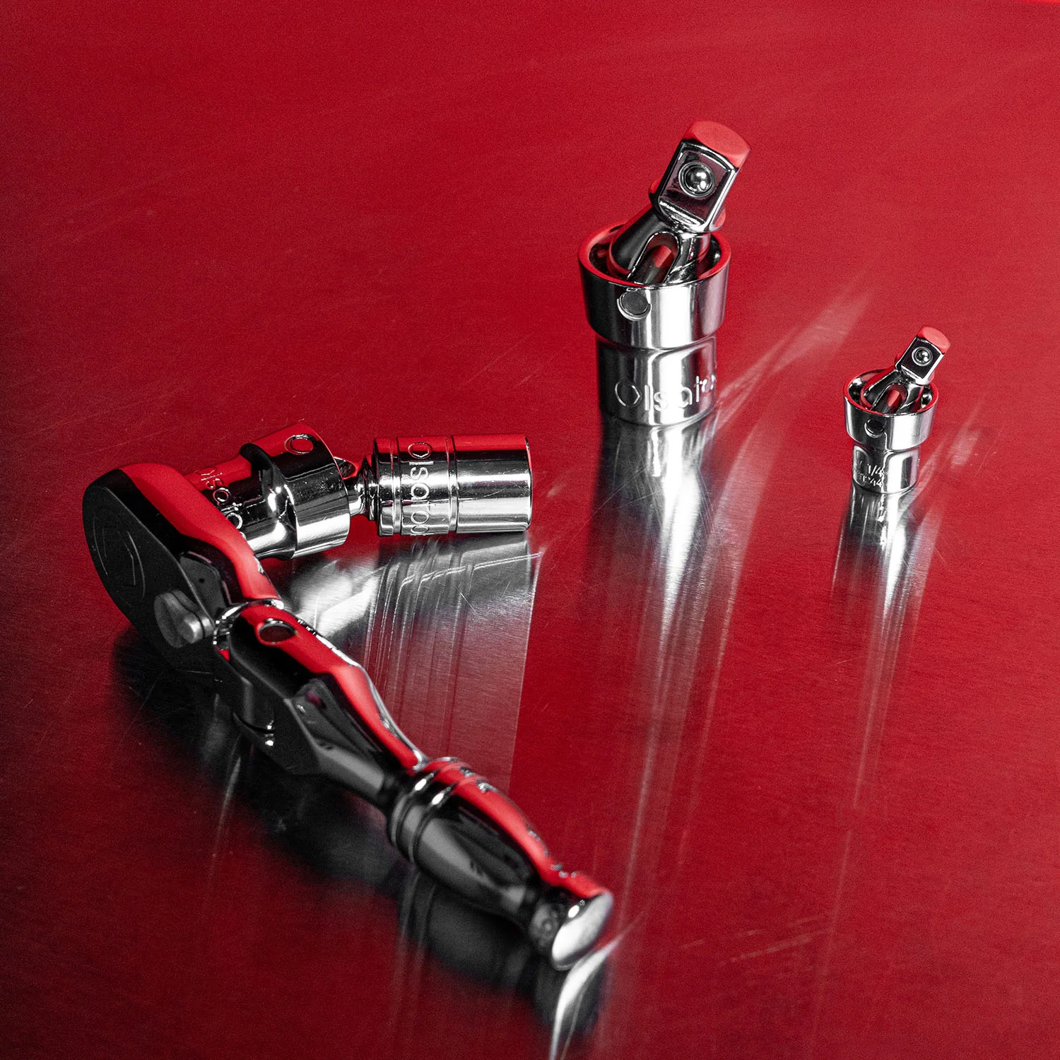3pc Universal Joint Set, Socket Adapter 1/2", 3/8", and 1/4" drive - Image 31