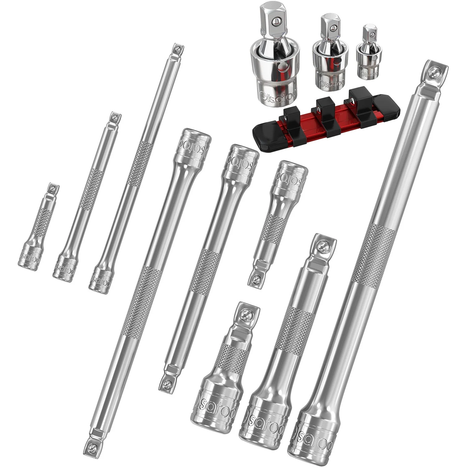 3pc Universal Joint Set, Socket Adapter 1/2", 3/8", and 1/4" drive - Image 4